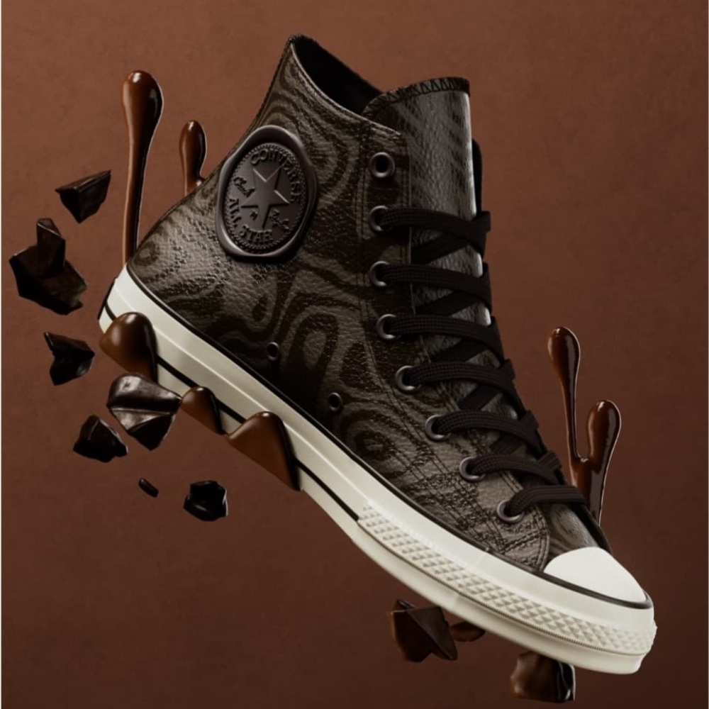 CONVERSE X Wonka Chuck 70 Chocolate Swirl High Tops